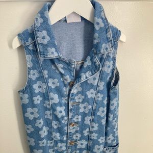 Girls denim mini dress